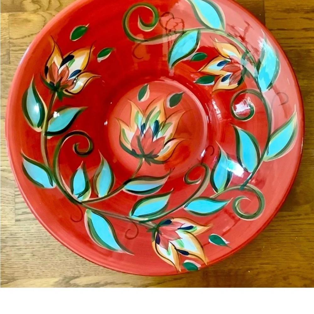 Southern Living At Home Bountiful Bowl by Gail Pitman Handpainted EUC - Picture 3 of 3